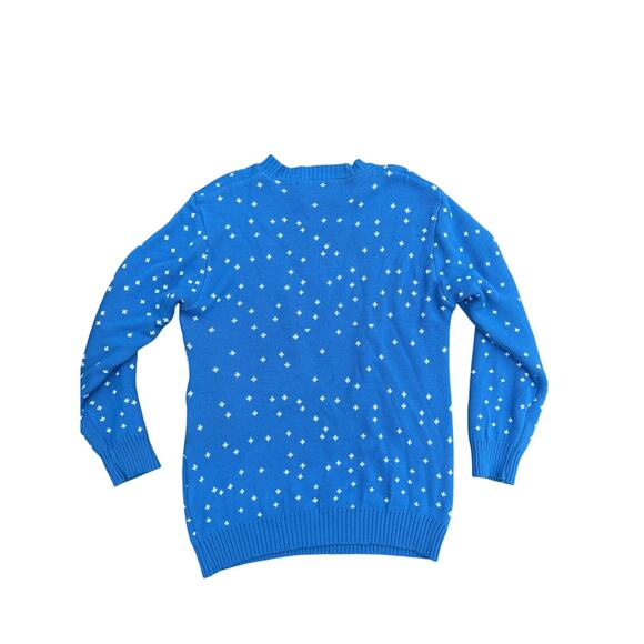 Merry Christmas Ugly Sweater Size M Flossing Santa Blue Holiday - Picture 4 of 4